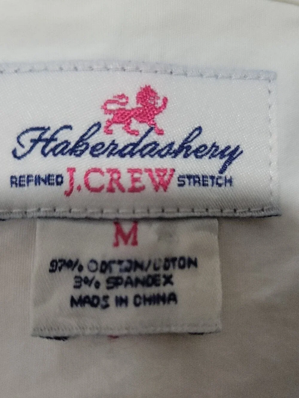 J. Crew Women's White Button-Front Dress Shirt